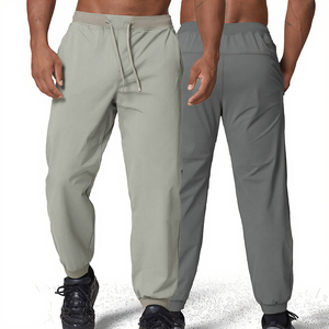 RUIQUWIN Pantalon de fitness léger à séchage rapide pour hommes, respirant, sportif, de randonnée en plein air, taille moyenne, toile ample et douce évacuant la transpiration - Product Image 3