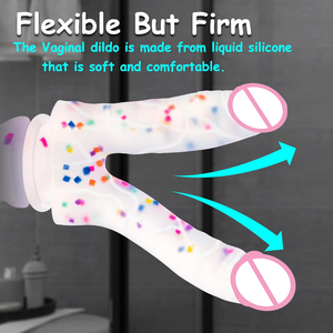 Dildo anale a doppia testa per principianti, in morbido silicone con ventosa, dildo colorato fantasia, giocattolo sessuale per donne - Product Image 5