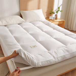 Quilted Thick Mattress <strong>Topper</strong> With Anti-slip Elastic Bands Soft Hotel Bed Mattress Pad Breathable Bed Protector Mat - Product Image 1