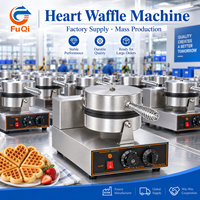 Machine à gaufres électriques commerciales en forme de cœur FQ-205, antiadhésive, pour snack-bars, cafés et boulangeries