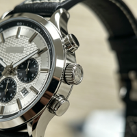 Montre chronographe analogique à quartz pour homme personnalisée, étanche 50 m, 42 mm, élégante, sportive, classique, cadeau pour homme