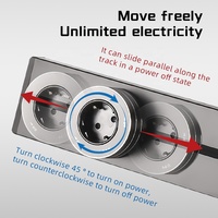 Reino Unido/EE. UU./UE/AU estándares eléctrico 32A AC 110-250V enchufe con superficie y montaje oculto 32A enchufe de interruptor de pista de alimentación de pared