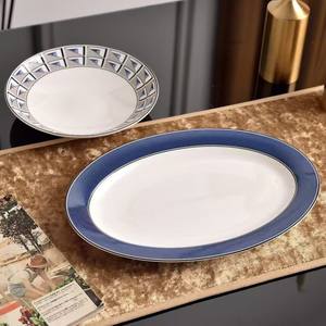 Service de table en céramique de style vintage marocain, assiette bohème, tasse, bol rond en porcelaine pour 6 personnes, pour le petit-déjeuner, pour les hôtels - Product Image 6