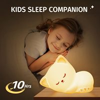 Offre Spéciale mignon bébé veilleuse charge USB Rechargeable tactile capteur Silicone chat lampe veilleuse pour les enfants