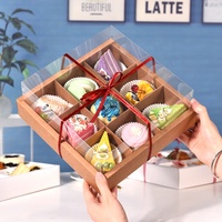 Emballage de boîtes à gâteaux de lune en plastique transparent de luxe pour cadeau boîte à bonbons alimentaire en papier kraft boîte à gâteaux de lune en carton sérigraphie, etc.