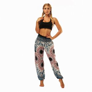 Wholesale Breathable Plus Size Digital Printing Bohemian Yoga Harem Pants Women with Elastic Waist Mid - Product Image 6