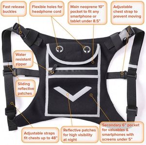 Mochila chaleco mini de alta calidad de fábrica BSCI para hombre y mujer, reflectante, con espacio para accesorios, ligera. - Product Image 2