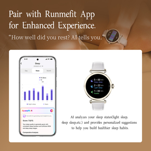Montre connectée pour <span class=keywords><strong>femme</strong></span> Runmefit GRACE, étanche IP68, écran TFT, suivi de la forme physique, suivi du sommeil, fréquence cardiaque, oxygène sanguin - Product Image 6