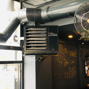 Calentador de Aire a Gas Natural de 45kW, Montaje en Pared, Alta Capacidad, Uso Industrial y Doméstico, Exterior, Clase de Ahorro Energético, Protección contra Sobrecalentamiento - Product Image 6