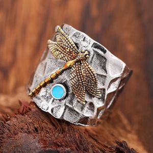 Anello Vintage a Forma di Libellula per Uomo e Donna, Stile Occidentale Audace, Accessorio da Dito alla Moda per Feste, Regalo - Product Image 5