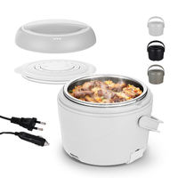 Boîte à lunch électrique portable de 1,2 L avec récipient en plastique amovible pour voiture et bureau