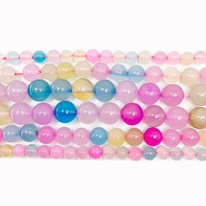 ลูกปัดหินโมร์แกนไนต์สีธรรมชาติทรงกลมสำหรับทำเครื่องประดับ ขนาด 8 มม. 15 นิ้ว - Product Image 5