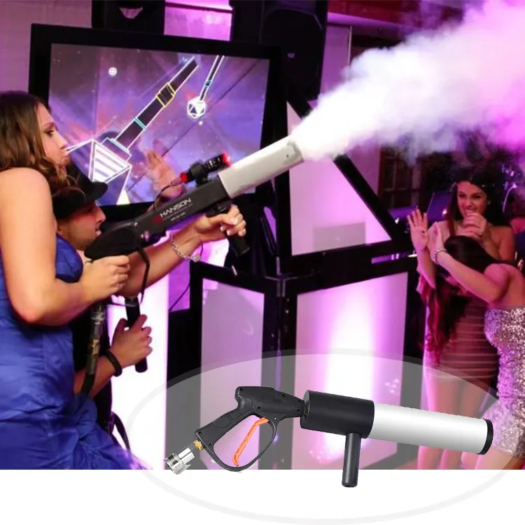 LED CO2 Gun Hand Hold Cryo CO2 Light Jet Gun Confetti Real Metal Cannon Dj Equipment Wedding Stage Effect