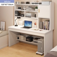 Bureau élégant en MDF avec étagère intégrée Table d'étude durable pour bureau à domicile Chambre à coucher Mobilier de bureau élégant