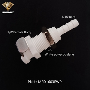 Plastic Quick release inserts de tube coupling 3/8" barb 1/4" insert Disconnect Fitting Valved/ Non-Valved Connector - Product Image 3