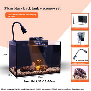 Aquarium Nano Rectangulaire Moderne Sud-Américain en Verre Ultra-Clair pour Bureau et Chambre, Écologique, pour Plantes Aquatiques et Aquascaping - Product Image 6