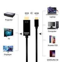 Adaptador de Tipo-C a HDTV 4K HD 30Hz con Núcleo de Cobre y Blindaje Trenzado con Cubierta de PVC para Conectar el Teléfono Móvil al Televisor