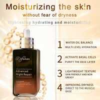 Sérum Visage Liftant à l'Essence Bio Personnalisable, Raffermissant Hydratant Non Collant, Éclaircissant, Réparation Nuit, Soin de la Peau