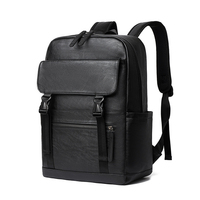 Sac à dos en cuir PU noir haut de gamme grande capacité, motif personnalisé, fabricant chinois, meilleure vente 2025