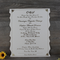 Boîte en bois découpée au laser au design créatif avec invitation de mariage et cartes d'invitation d'anniversaire enroulables, et cartes 'Save the Date'
