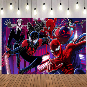 <span class=keywords><strong>D</strong></span>écorations de fête fournitures <span class=keywords><strong>Avengers</strong></span> super-héros Spiderman toile de fond bannière pour garçons enfants joyeux <span class=keywords><strong>anniversaire</strong></span> <span class=keywords><strong>d</strong></span>écorations toile de fond - Product Image 1
