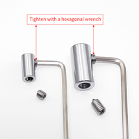 Serre-câble réglable en fil métallique chromé, pince à câble en cuivre, connecteur vertical à double vis
