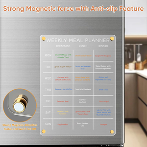 Pizarra Magnética Transparente Resistente a las Manchas, Directo de Fábrica OEM, Pizarra Acrílica para Planificación Mensual en la Cocina - Product Image 4