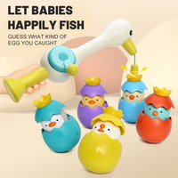 Zhorya Jeu de pêche magnétique avec éclairage, jouet de bain, jouets à jets d'eau, jeu de pêche pour enfants