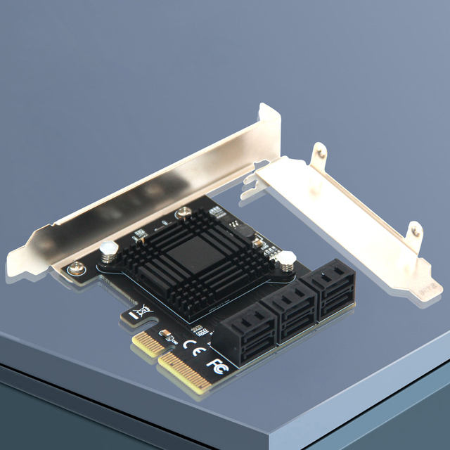 High-Speed PCI Express X4 Expansion Card Providing 6-Port for 6Gb/s for Desktop Computers