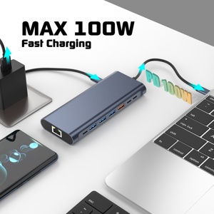 Hub USB C 14 en 1, double écran HDTV, station d'accueil USB C, <span class=keywords><strong>adaptateur</strong></span> multiport avec USB 3.2 4K HDTV pour ordinateur portable HP/Lenov O/<span class=keywords><strong>Mac</strong></span> Book - Product Image 6