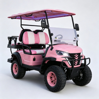 Véhicule de golf électrique tout-terrain surélevé 4 places 72V au lithium avec moteur 7,5W et coffre de chargement arrière personnalisable
