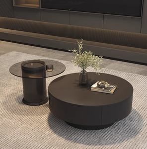 Factory Is In-stock Solid Wood <strong>Marble</strong> <strong>Coffee</strong> <strong>Table</strong> <strong>Set</strong> Is Suitable for Living Rooms and Apartments. - Product Image 1