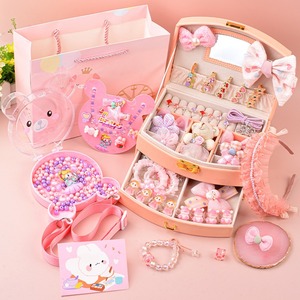 Accessori per capelli per bambini confezione regalo <span class=keywords><strong>set</strong></span> piccola fascia in pelle corona copricapo fermaglio per capelli principessa ragazza kit fai da te per bambini - Product Image 3