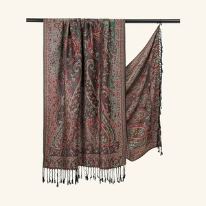 Muslim <strong>Pashmina</strong> Hijab <strong>Scarf</strong> Long Warm <strong>Paisley</strong> Bandana Shawl Tassel Winter Printed Knitted 2025 - Product Image 3
