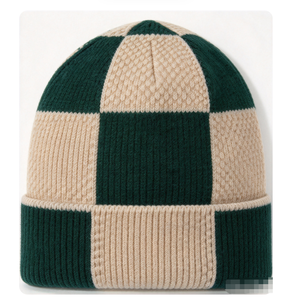 Gorro de Punto con Bloques de Color, Gorro de Invierno Cálido con Borde Acanalado, Gorro Unisex para Adultos, Estilo Urbano - Product Image 4
