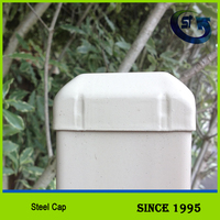 Cubierta Protectora de Acero Galvanizado para Postes Cuadrados de Cercas, para Postes de Malla Metálica y de Terraza