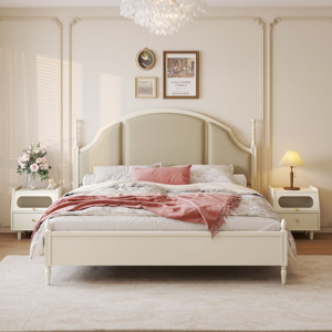 <span class=keywords><strong>Cama</strong></span> de madera maciza nórdica americana moderna Simple 1,8 m <span class=keywords><strong>cama</strong></span> doble 1,5 m <span class=keywords><strong>cama</strong></span> de almacenamiento suave muebles de dormitorio principal - Product Image 4