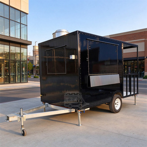 Square Fast Food Trailer Concession Trailer with Cooking Equipment for Burger Pizza and Fried Food - Product Image 2