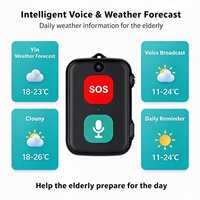 Pendentif d'appel d'urgence SOS 4G LTE D1 pour personnes âgées avec positionnement GPS Beidou LBS WiFi et appel vocal bidirectionnel pour la sécurité des seniors