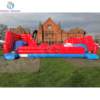 Grand parcours d'obstacles gonflable en PVC Wipeout Xtreme avec souffleur inclus, certifié CE, garantie 12 mois
