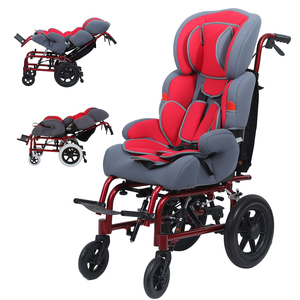 Aide à la mobilité pédiatrique, poussette pour bébé atteint de paralysie cérébrale, fauteuil roulant manuel pliable avec dossier inclinable pour adulte atteint de paralysie cérébrale - Product Image 5