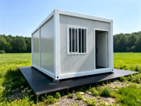Maison conteneur préfabriquée mobile de 20 pieds pour camp pétrolier, bureau prêt à l'emploi, bureau portable, maison de luxe