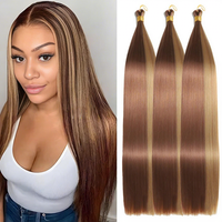 Perruque tressée synthétique douce et lisse de 22 pouces, avec 150 grammes de mèches de cheveux, perruque au crochet