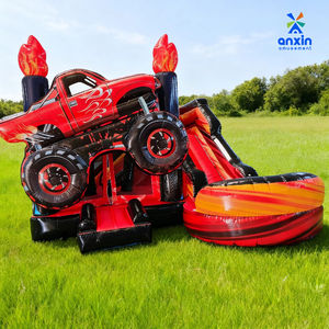 Château <span class=keywords><strong>gonflable</strong></span> sur le thème de la voiture impressionnante avec toboggan intérieur spacieux pour le jeu actif toboggan avec pente douce convient aux petits - Product Image 2