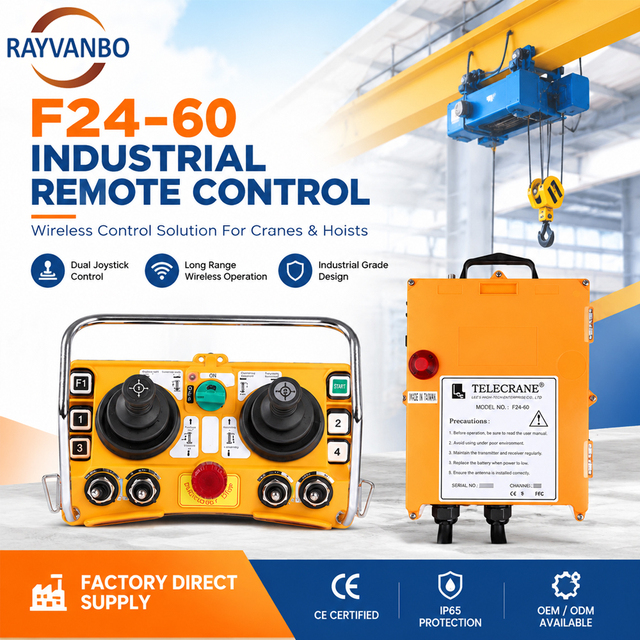 Chinese Manufacture F24-60 8 Direction 5 Speed Truck Crane Joystick Wireless Industrial Radio Remote Control