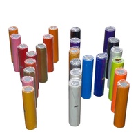 Yinghe gros 0.5*25M coloré personnalisé 3d bouffée vinyle Pu film HTV transfert Film rouleaux conception pour vêtements corée qualité