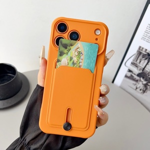 Funda Protectora de TPU Suave con Ranura para Tarjetas para <span class=keywords><strong>iPhone</strong></span> 17 <span class=keywords><strong>Pro</strong></span> 17 Air 14 15 <span class=keywords><strong>Pro</strong></span> <span class=keywords><strong>Max</strong></span> 16 Plus, Funda Tipo Cartera con Cubierta para Cámara - Product Image 3