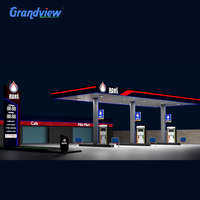 Letrero Publicitario para Gasolinera con Iluminación LED, Marquesina, Logotipo 3D en ACP, Marquesina para Gasolinera con Pantalla