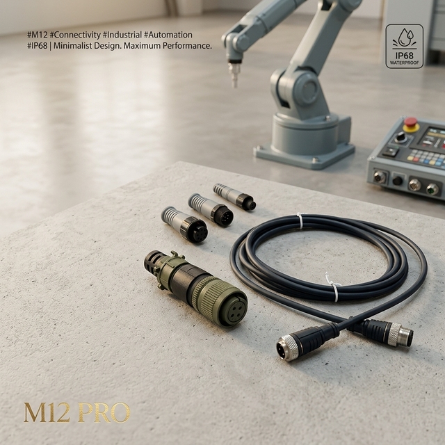 Male Female M12 Waterproof Cable Connetor 4 Core Connector Power Cable Waterproof Connection Wire for Automation Equipment