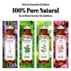 Aceite esencial de árbol de té natural Roll-on Aceite de masaje de aromaterapia con bola de cristal para relajación corporal Regalo Aceite de lavanda rosa - Product Image 5